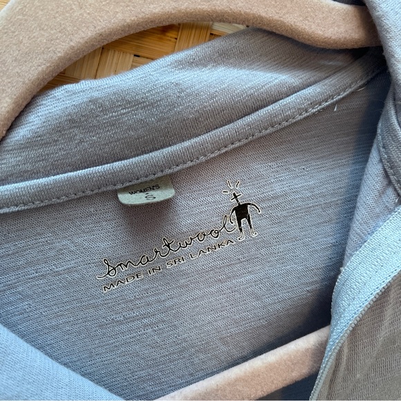 Smartwool blue quarter zip pullover 100% merino wool - Picture 2 of 7